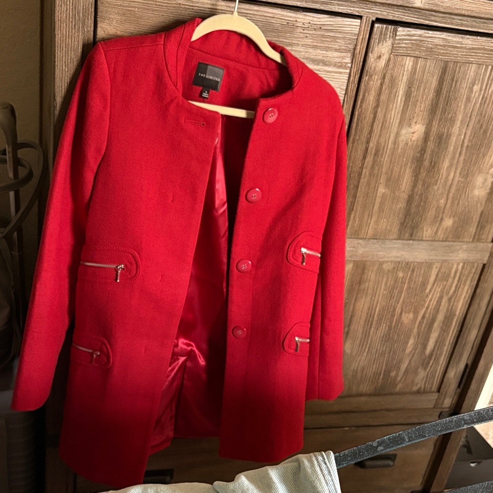 The Limited Red Pea Coat